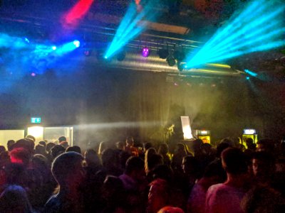 Sudhaus mit Notausgang der Tanzfläche in Tübingen