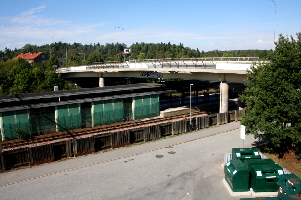 Stuvsta station luften augusti 2016