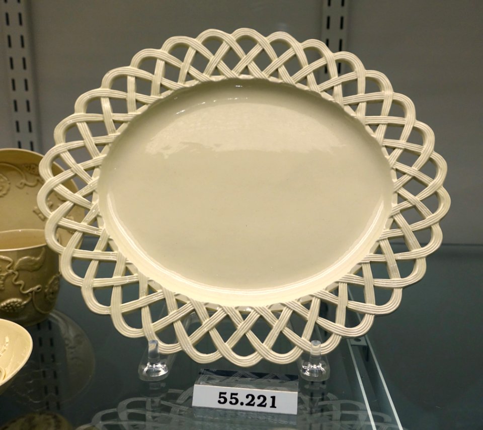Stand, Staffordshire or Yorkshire, England, possibly Neale & Co., 1770-1790, creamware, HD 55.221 - Flynt Center of Early New England Life - Deerfield, Massachusetts - DSC04539