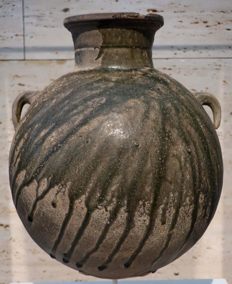 Sue ware Flask from Japan, 7th century CE, Kimbell Art Museum