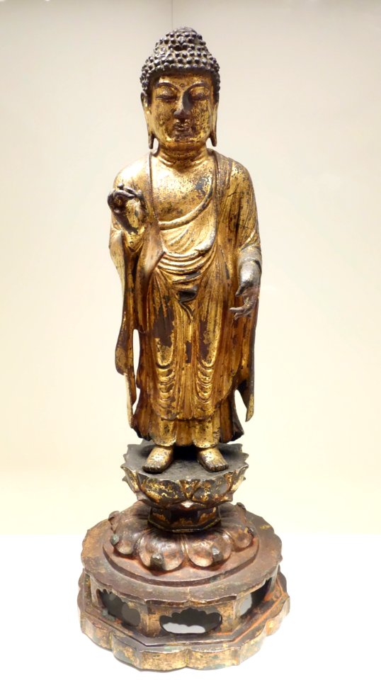 Standing Buddha, Korea, Unified Silla dynasty, approx. 700-800 AD, gilt bronze - Asian Art Museum of San Francisco - DSC01427