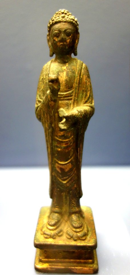 Standing Buddha, Japan, Heian period, c. 10th century AD, bronze - Fitchburg Art Museum - DSC08741