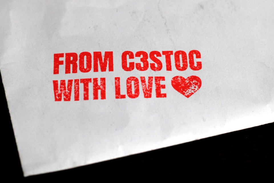 Stamp "FROM C3STOC WITH LOVE"