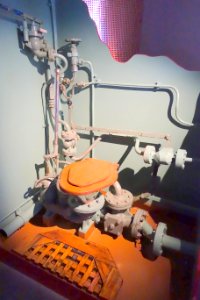 Submarine toilet from the Illern, launched in 1957 - Marinmuseum, Karlskrona, Sweden - DSC08955