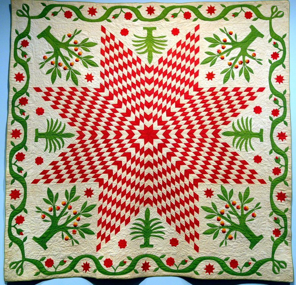 Star of Bethlehem with Pomegranate Trees, New York, c. 1850 - Museum of Fine Arts, Boston - DSC02710