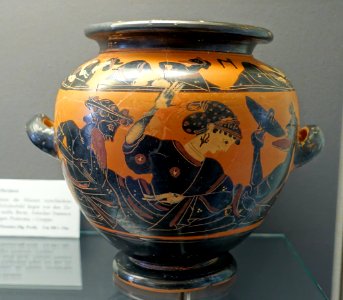 Stamnos with drinking scenes, Perizoma Group, Attic, c. 510 BC, L 326 - Martin von Wagner Museum - Würzburg, Germany - DSC05516
