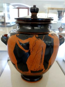Stamnos with death of the tyrant Hipparchus, Syriskos Painter, Athens, 475-470 BC, L 515 - Martin von Wagner Museum - Würzburg, Germany - DSC05785
