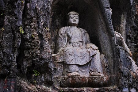 Stone carving statue buddhist