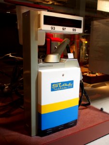 Star Ultra 77 petrol pump at the Teknikens och Sjöfartens hus, Science and Maritime House pic2