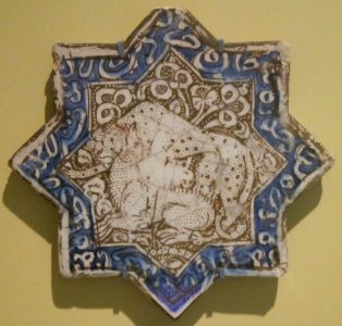 Star tile with animals from Iran, early 14th century, HAA photo