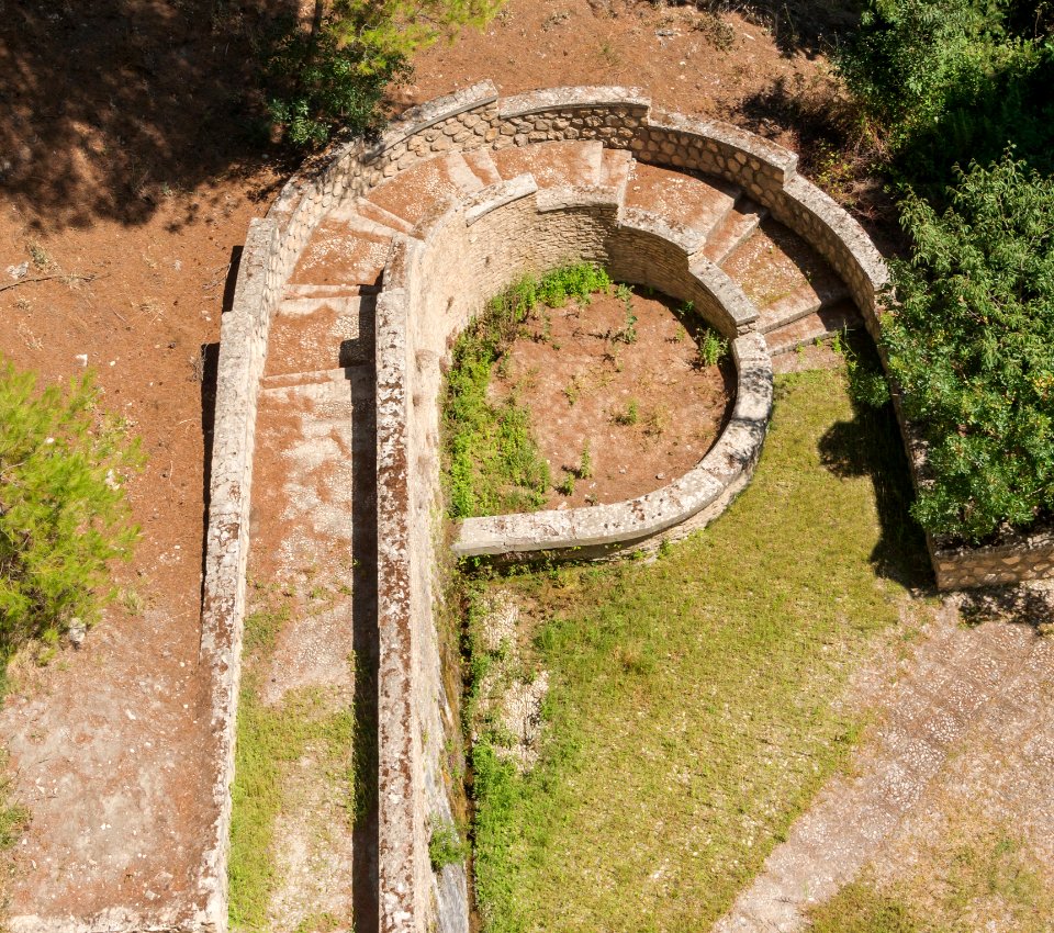 Stairs from above, Embalse de los Bermejales, Andalusia, Spain