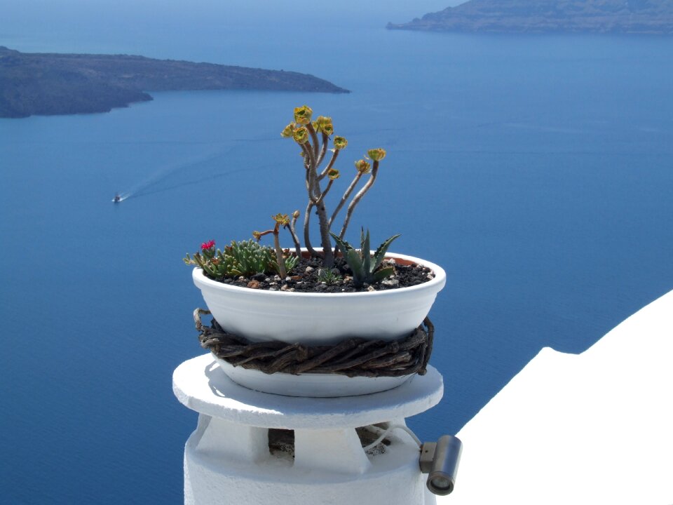 Santorini greece vase