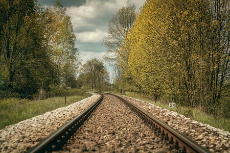 Transport earthwork railroad tracks photo