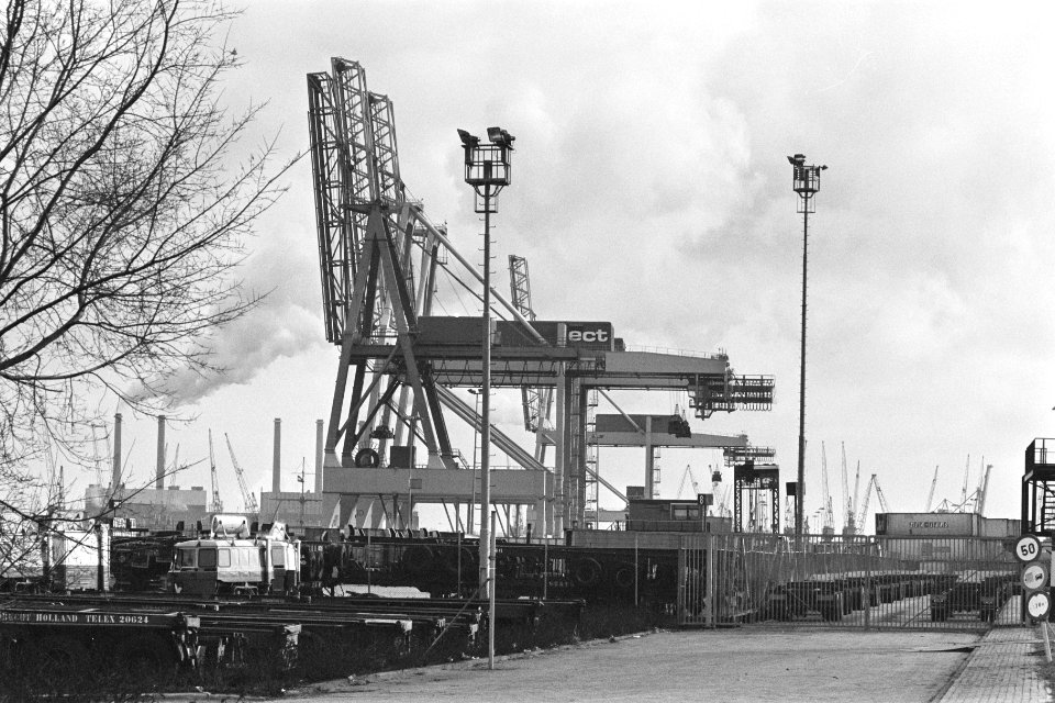 Staking in Rotterdamse haven staking bij ECT, Bestanddeelnr 933-8913