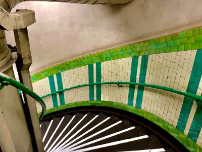 Stairs down to Goodge Street Station 2021 photo