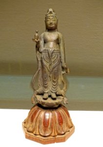 Standing bodhisattva, Korea, Unified Silla dynasty, 700s AD, bronze - Tokyo National Museum - Tokyo, Japan - DSC08254