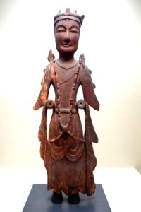 Standing Bosatsu (Bodhisattva), Asuka period, 7th century, wood with polychromy - Tokyo National Museum - DSDSC05655