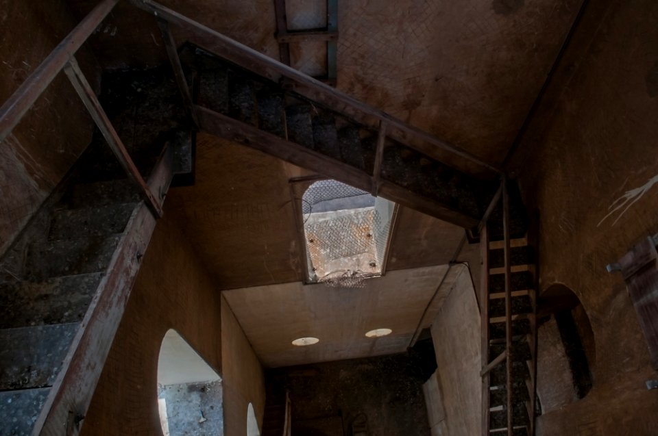 Stairs to the bell tower of the Basilica of Our Lady of the chiquinquira