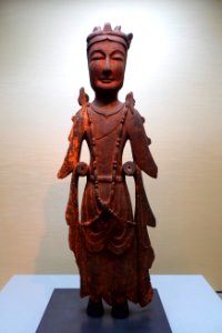 Standing Bodhisattva, Asuka period, 600s AD, wood, polychromy - Ishikawa Prefectural Museum of Traditional Arts and Crafts - Kanazawa, Japan - DSC09400