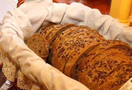 Bowl homemade bread photo