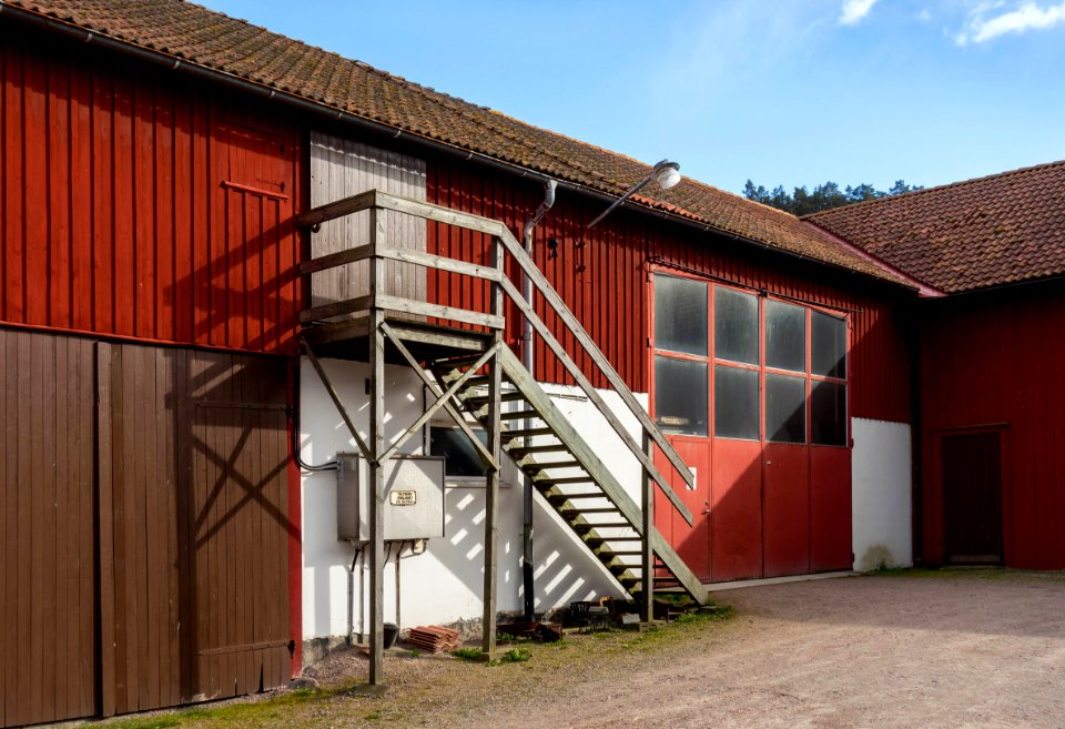 Stairs on a barn on Röe Gård