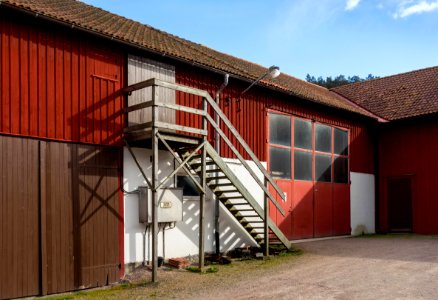 Stairs on a barn on Röe Gård