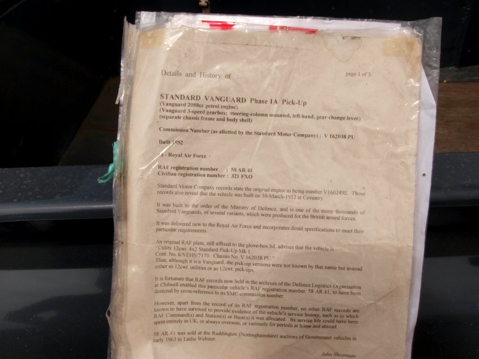 Standard Vanguard Phase 1A Pick-Up pic1