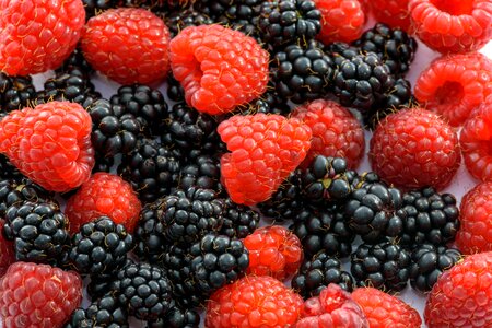 Ripe raspberries black raspberry vitamins photo