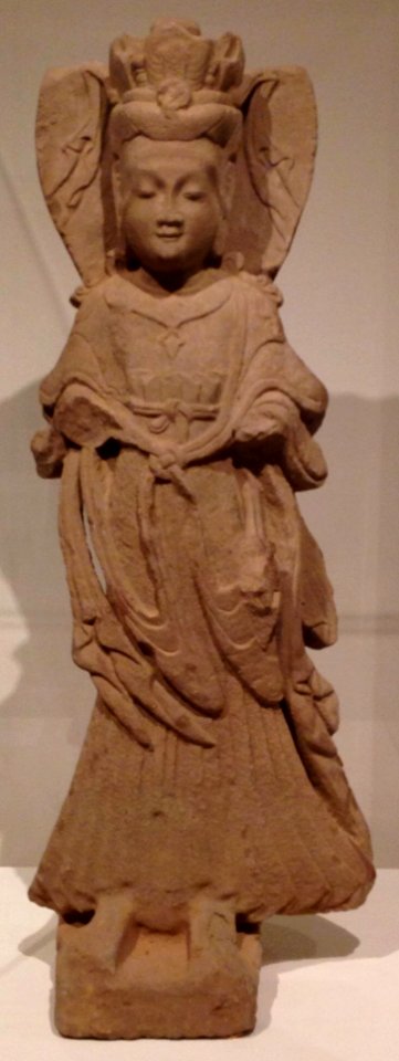 Standing Bodhisattva, Eastern Wei dynasty, sandstone, Shanxi Museum