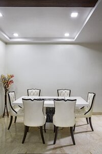 Dining white gray room