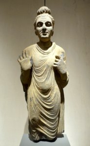 Standing Buddha, Gandhara, 1st century AD, schist - Ethnological Museum, Berlin - DSC01658
