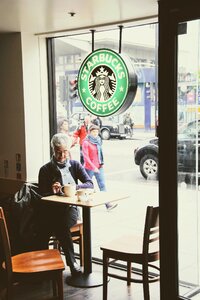 Starbucks coffee shop scene photo