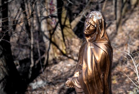 Statue of Maria Magdalena in the Parc de la Côte Sauvageau, Quebec city, Canada