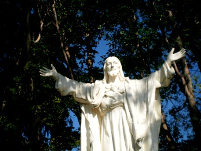 Statue of Jesus, Roman Catholic Church, Vegreville 01 photo