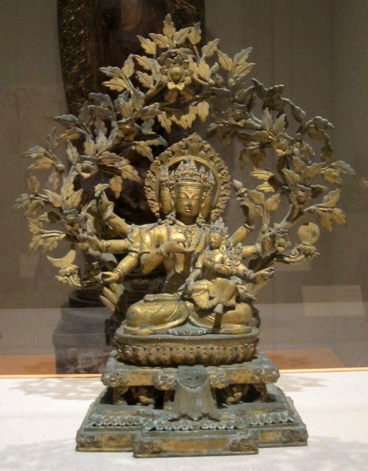 Statue of a deity from Nepal, 18th-19th century, gilt bronze, Honolulu Museum of Art