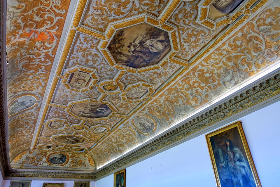 State Dining Room ceiling - Stowe House - Buckinghamshire, England - DSC07231