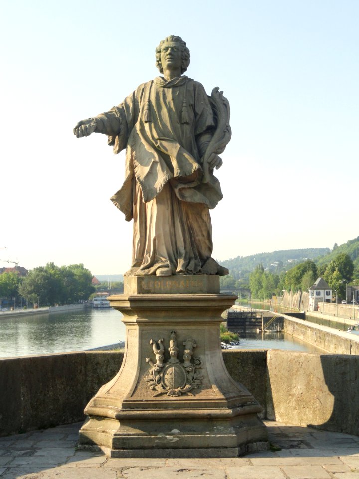 Statue of Saint Colonatus - Alte Mainbrücke, Würzburg - DSC02931