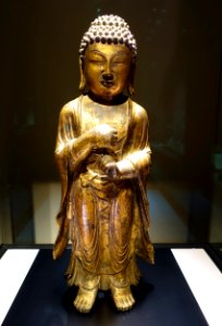 Standing Vairocana, Korea, Unified Silla to Goryeo dynasty, 800s-900s AD, gilt bronze - Tokyo National Museum - Tokyo, Japan - DSC08265