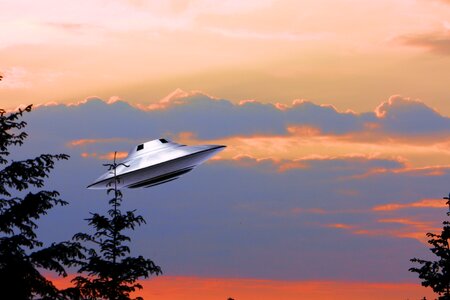 Ufo alien sky