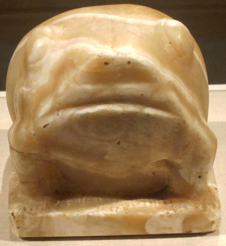 Statue of Heqat, c. 2950 BCE, travertine, Cleveland Museum of Art