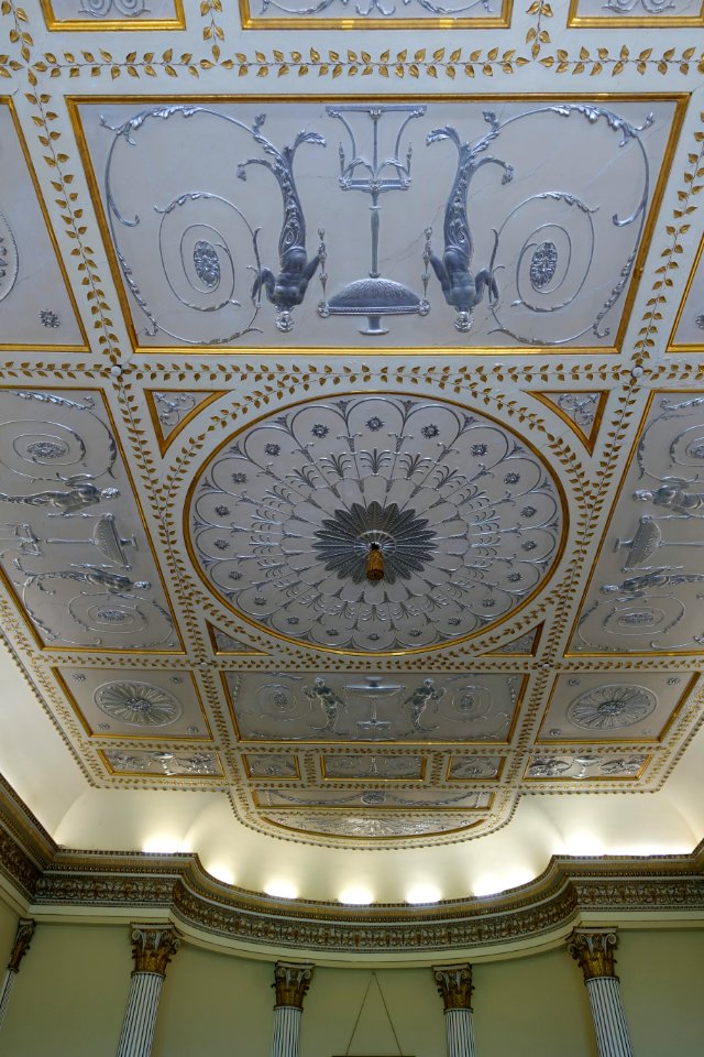 State Drawing Room ceiling - Stowe House - Buckinghamshire, England - DSC07224