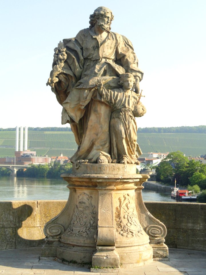 Statue of Saint Joseph - Alte Mainbrücke, Würzburg - DSC02937