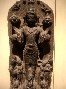 Standing Surya on chariot photo