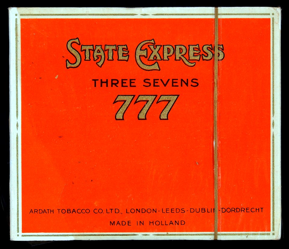 State Express 777 Three Sevens cigarettes pack, pic2