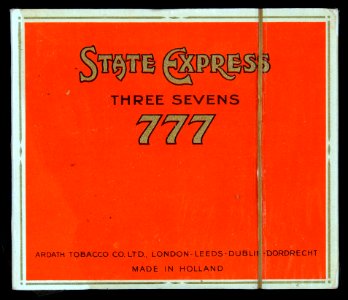 State Express 777 Three Sevens cigarettes pack, pic2