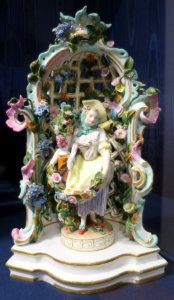 Standing Female Figure in an Architectural Lattice Niche, c. 1760s, Dresden