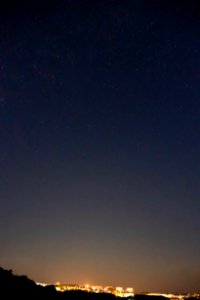 Stars and moonrise over Lysekil
