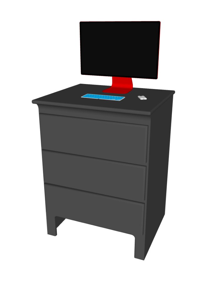 Standing dresser desk