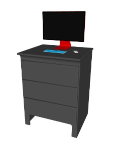 Standing dresser desk