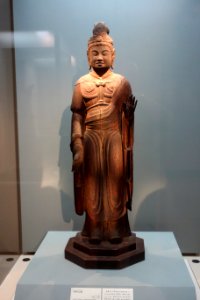 Standing Taishaku Ten (Shakra Devanam Indra), Heian period, 11th century, wood with polychromy - Tokyo National Museum - DSC05080